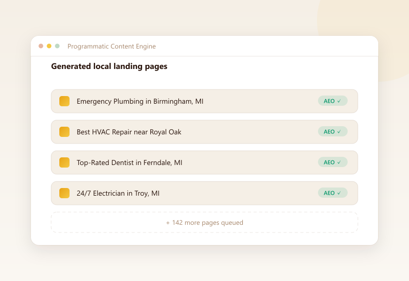 VisBoost content engine showing draft generation and CMS publishing